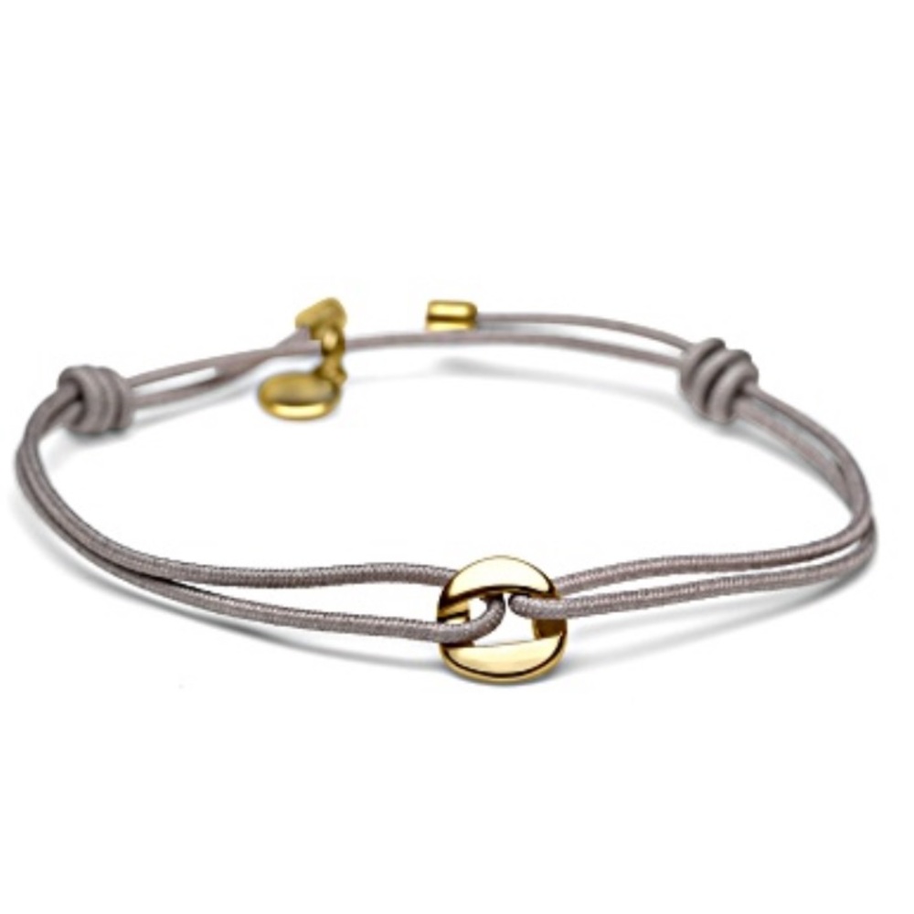 NEW Marc By Marc Jacobs Zinc And Gold Tone String Bracelet Adjustable - Picture 2 of 2